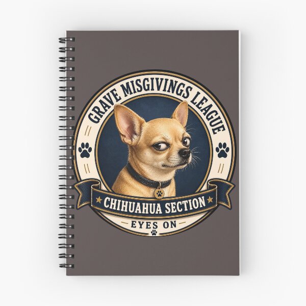 Item preview, Grave Misgivings League - Chihuahua Section - Eyes On / Funny Chihuahua Side Eye Badge Logo  designed and sold by Halejo68.