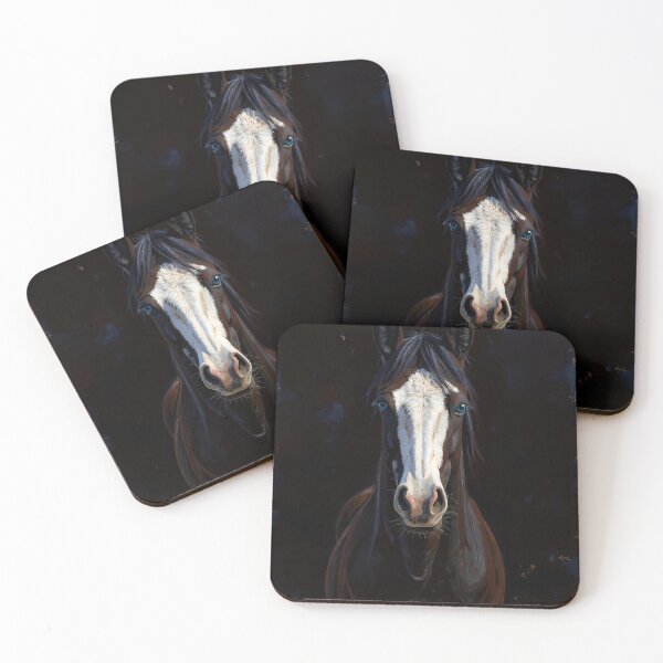 Item preview, Azure Horizon — Majestic Blue-Eyed Horse Portrait designed and sold by IsabellaBorduasArt.