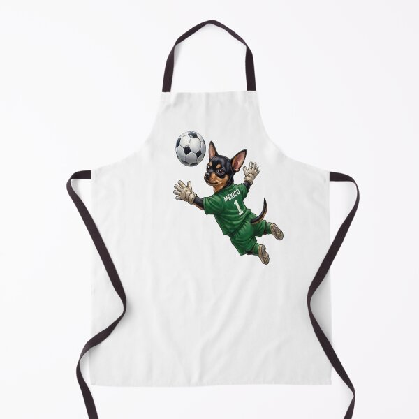 Item preview, Soccer Goalkeeper Chihuahua Mexico (Black/Tan) designed and sold by LightPaintress.