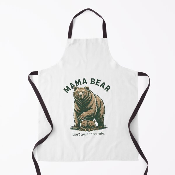 Item preview, Retro Mama Bear Protect Your Cubs Forest Illustration designed and sold by Enea Kelo.