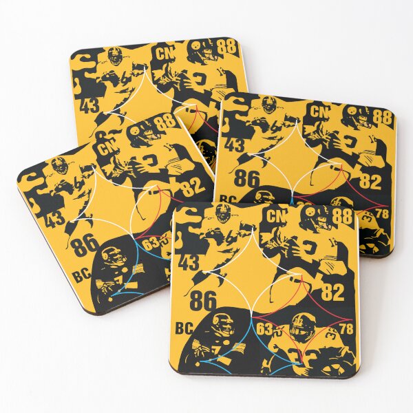 Item preview, Pittsburgh Steelers Greats Franco Harris #32, Terry Bradshaw #12, Jerome Bettis #36, Ben Roethlisberger #7 designed and sold by Rolographics1.