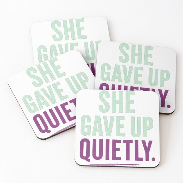 Item preview, She Gave Up Quietly – Minimalist Quote Typography designed and sold by Saraisha Studio.