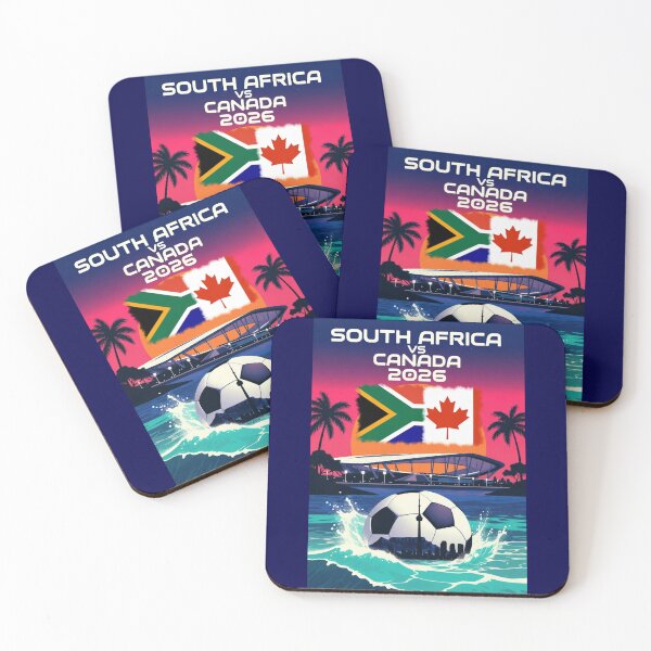 Item preview, South Africa Vs Canada 2026 retro synthwave soccer Stadium poster  designed and sold by Nexus Space.