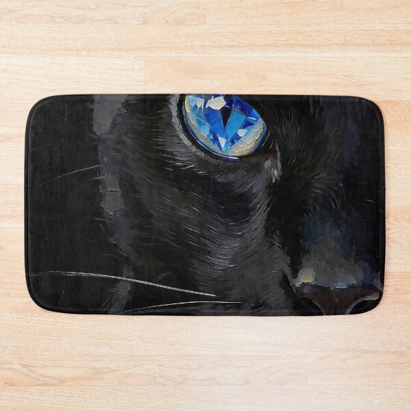 Item preview, The Black Cat — Blue Diamond Eye designed and sold by IsabellaBorduasArt.