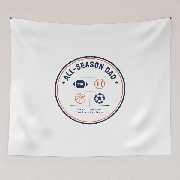 Item preview, All Season Dad Sports Schedule Circular Badge designed and sold by Enea Kelo.