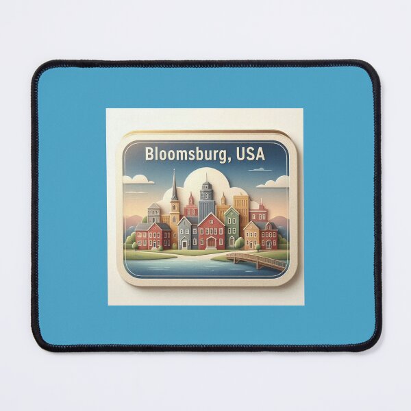 Item preview, Bloomsburg USA Charming 3D Skyline Label  Label  designed and sold by PaintMeWorld.