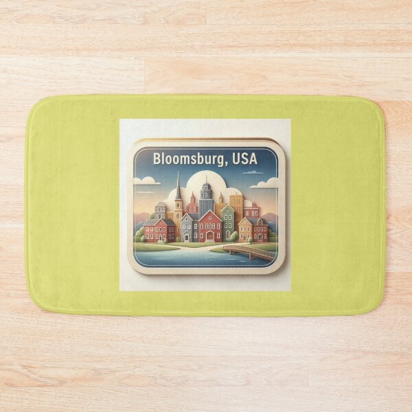 Item preview, Bloomsburg USA Charming 3D Skyline Label  Label  designed and sold by PaintMeWorld.