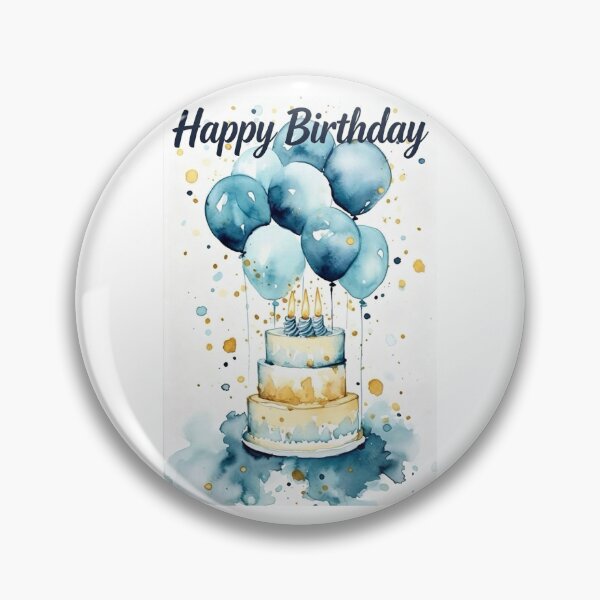 Item preview, Happy birthday with balloons and cake  designed and sold by carlsmart1.
