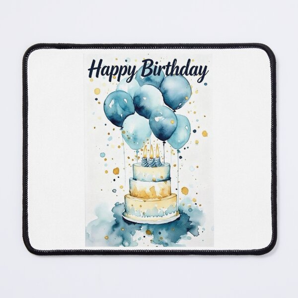 Item preview, Happy birthday with balloons and cake  designed and sold by carlsmart1.