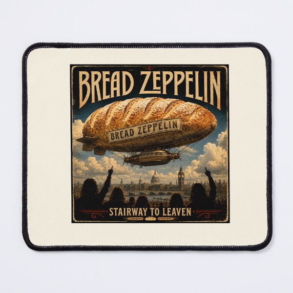 Item preview, Bread Zeppelin Stairway To Leaven Funny Bread Music Pun   designed and sold by Hornace88studio.