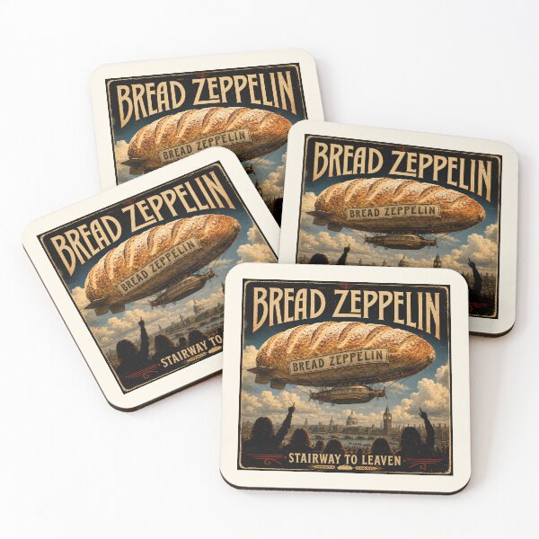 Item preview, Bread Zeppelin Stairway To Leaven Funny Bread Music Pun   designed and sold by Hornace88studio.