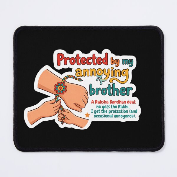 Item preview, Protected By My Annoying Brother Funny Rakhi Sibling designed and sold by PixelDriftX.