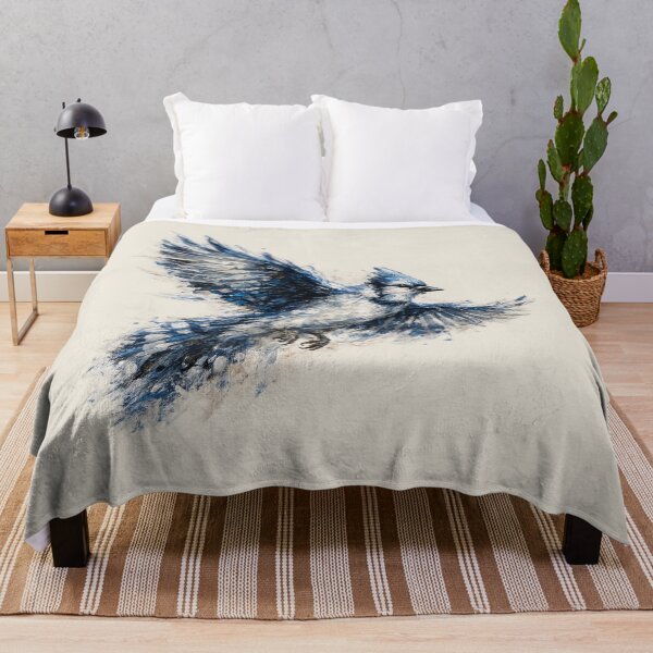 Item preview, Blue Jay in Flight designed and sold by StudioBloodmoon.