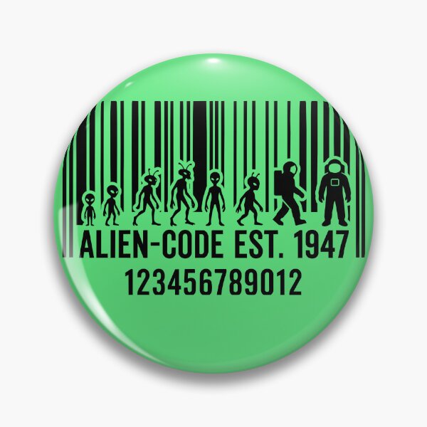Item preview, alien barcode  area 1947 designed and sold by Fragmented Murmurings.