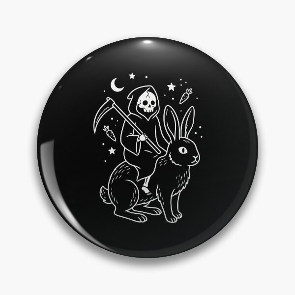 Item preview, Cute Grim Reaper Riding Rabbit Goth Easter Pastel Goth designed and sold by Amir Faysal.