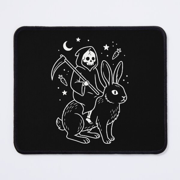 Item preview, Cute Grim Reaper Riding Rabbit Goth Easter Pastel Goth designed and sold by Amir Faysal.