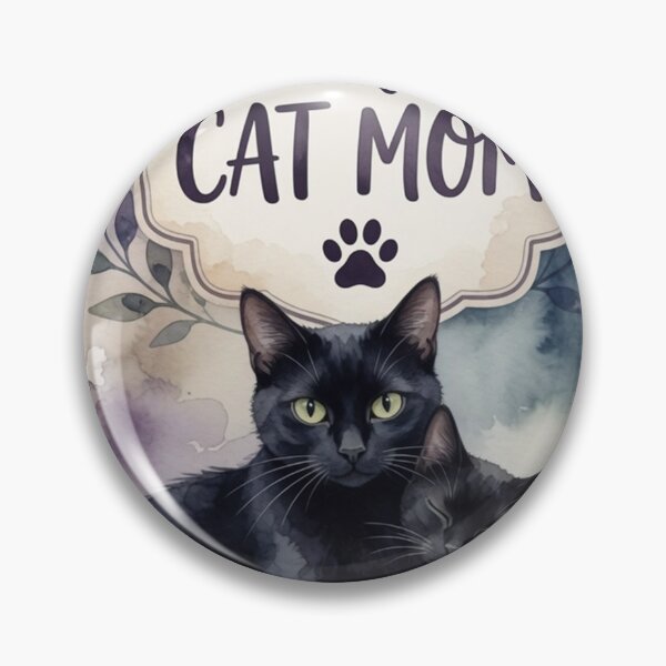 Item preview, Certified Cat Mom Black Cats Watercolor Art designed and sold by Pioneer Spirit Market.