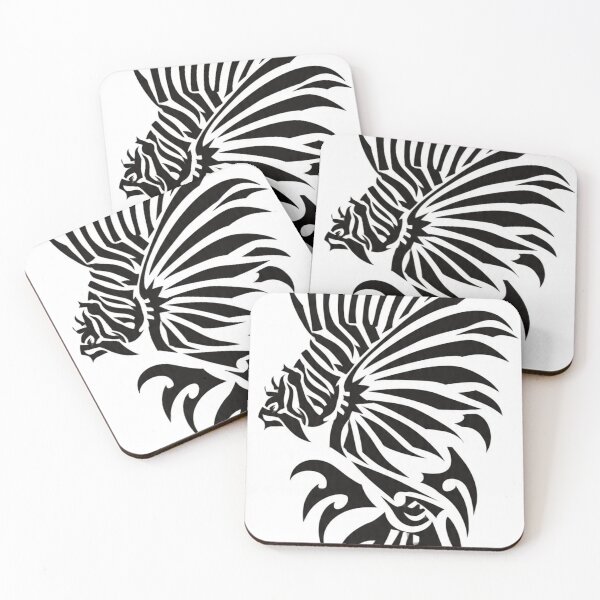 Item preview, Lionfish tribal art designed and sold by ExpressoJungle.