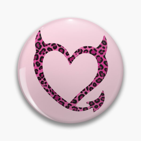 Item preview, bgc devil heart pink cheetah designed and sold by trinketgal.