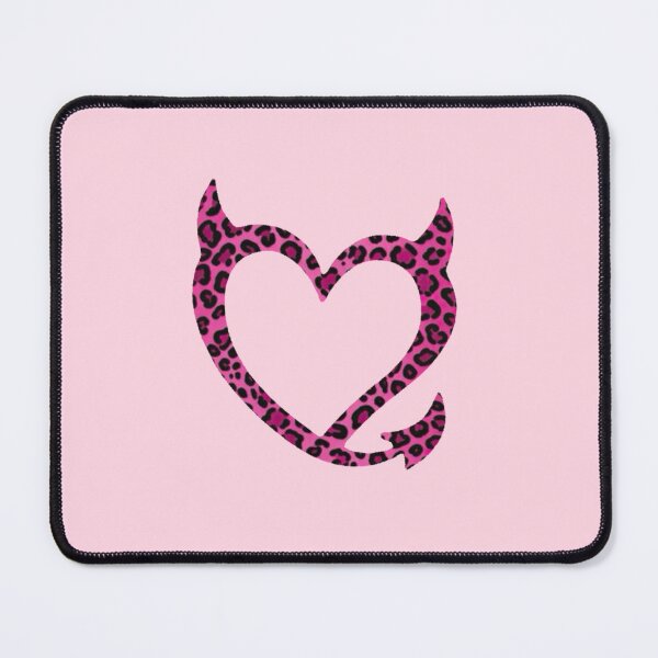 Item preview, bgc devil heart pink cheetah designed and sold by trinketgal.