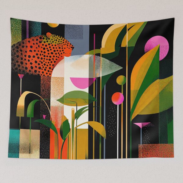Item preview, Tropical Leaves And Exotic Tiger Pop Art-Style designed and sold by DEC02.