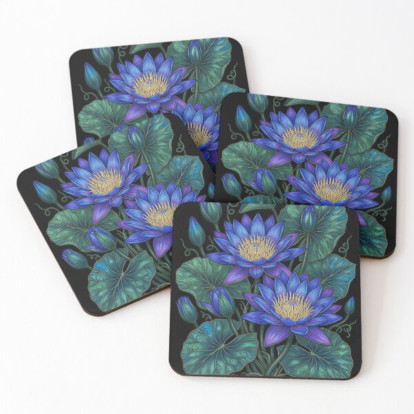 Item preview, Blue Lotus Nymphaea Caerulea Water Lily Botanical designed and sold by LinaValearte.