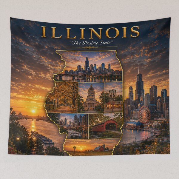 Item preview, Illinois State designed and sold by Heritage and Home Designs.