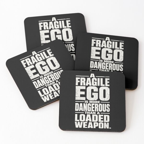 Item preview, A fragile ego is more dangerous than a loaded weapon| Bold Political Quote Poster designed and sold by The Digital Compass.