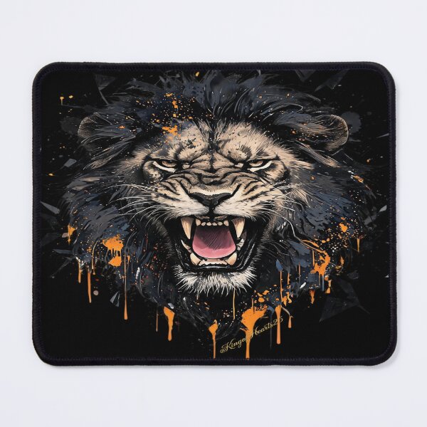 Item preview, Majestic Lion Roar Ink Splatter Grunge designed and sold by KingofHearts25.