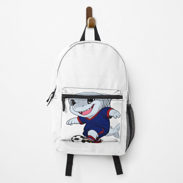 Item preview, Cute Shark Playing Football Cartoon designed and sold by Phyllya Design.