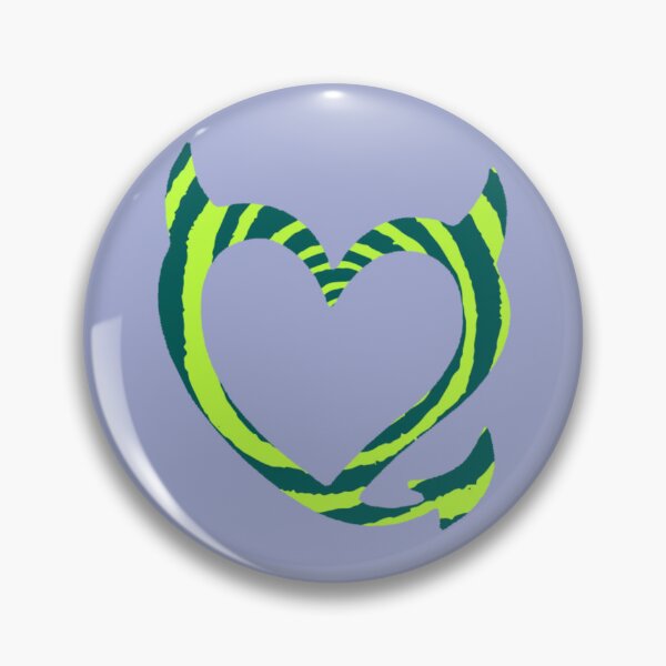 Item preview, bgc devil heart green spiral designed and sold by trinketgal.