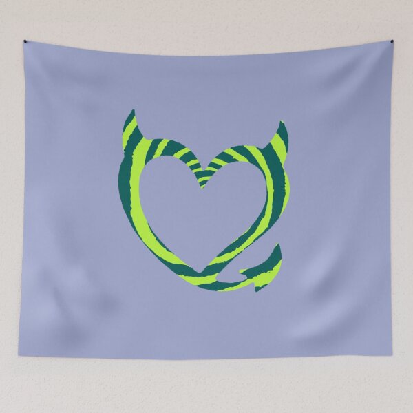 Item preview, bgc devil heart green spiral designed and sold by trinketgal.