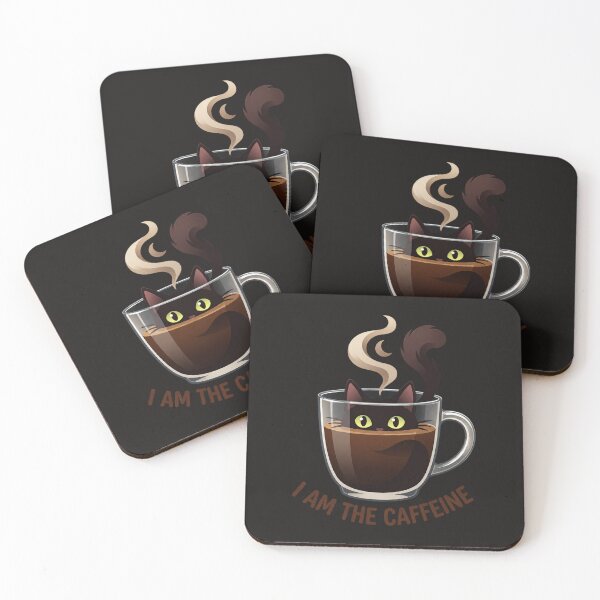 Item preview, I Am The Caffeine Cute Black Cat Coffee Cup designed and sold by Andreza NativeHue Oficial.