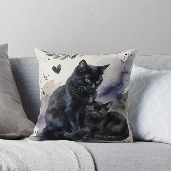 Item preview, Certified Cat Dad Black Cats Watercolor Art designed and sold by Pioneer Spirit Market.