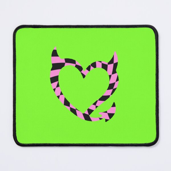 Item preview, bgc devil heart pink and black checkered designed and sold by trinketgal.