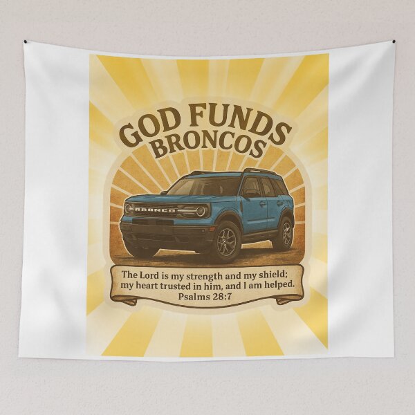 Aperçu de l'œuvre Fonds de Dieu Broncos créée et vendue par Craftonmegan.