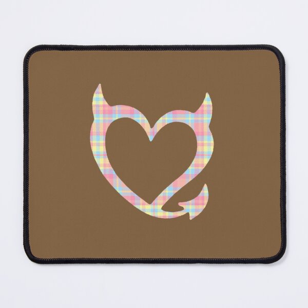 Item preview, bgc devil heart pastel plaid designed and sold by trinketgal.