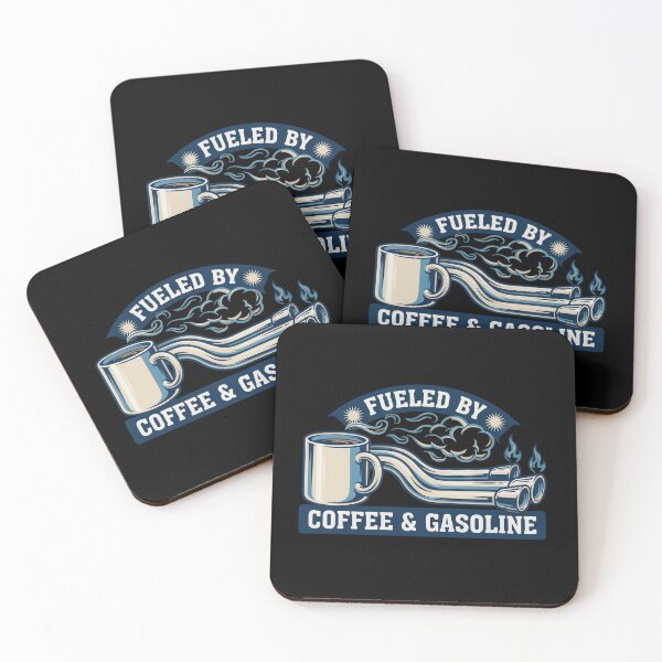 Item preview, Fueled by Coffee and Gasoline – Exhaust Pipes Edition Vintage Retro Car designed and sold by T-ShirtArtTom.