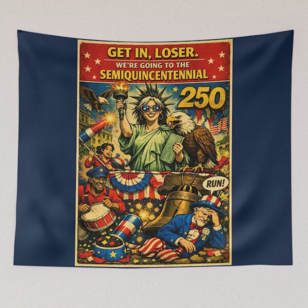 Item preview, America 250 Semiquincentennial – Funny Vintage Patriotic Comic Art designed and sold by radiogalaxy.