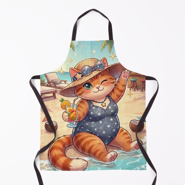 Item preview, Cute Summer Beach Cat Vacation designed and sold by Moody Vibes Studio.