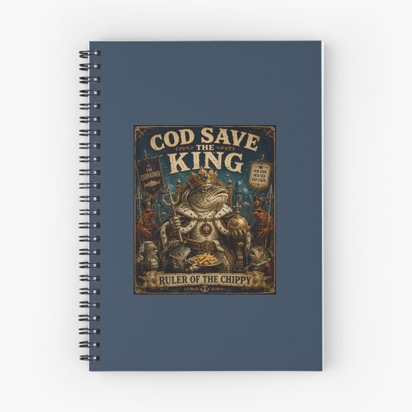 Item preview, Cod Save The King Funny Fish And Chips Royal Pun designed and sold by Hornace88studio.