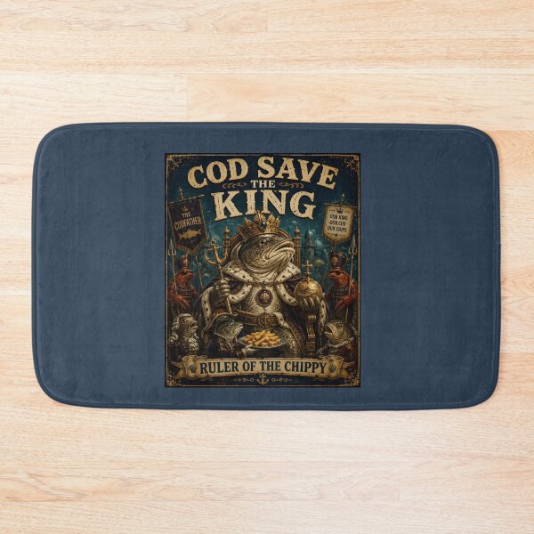 Item preview, Cod Save The King Funny Fish And Chips Royal Pun designed and sold by Hornace88studio.