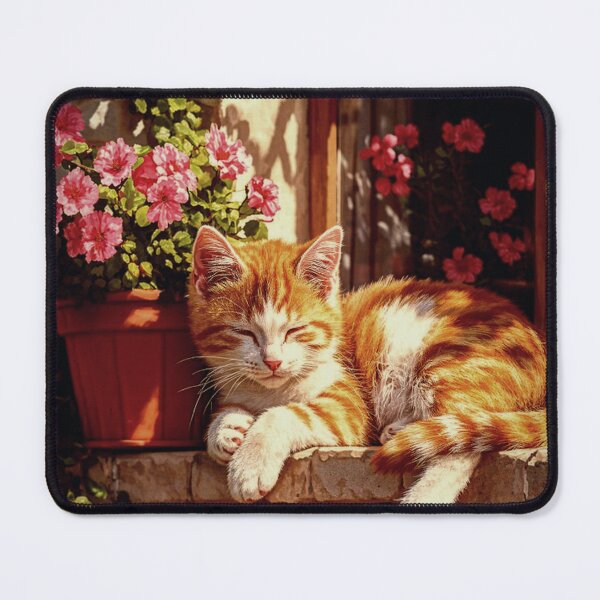 Item preview, Cottage Core Sleepy Cat designed and sold by AngeliqueArt.