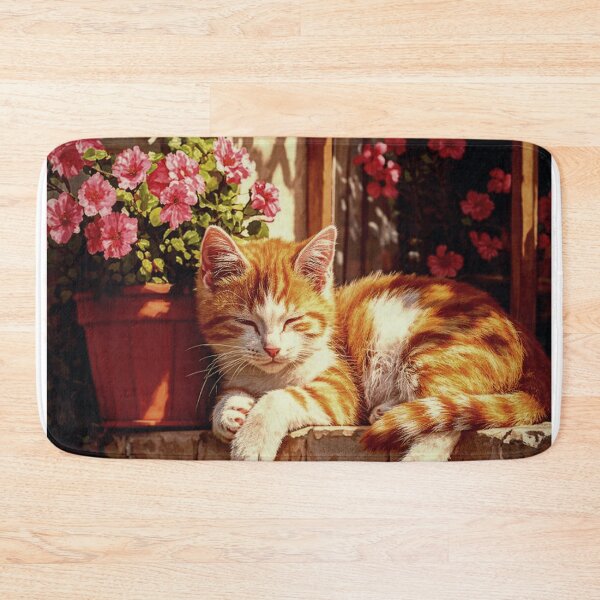 Item preview, Cottage Core Sleepy Cat  designed and sold by AngeliqueArt.