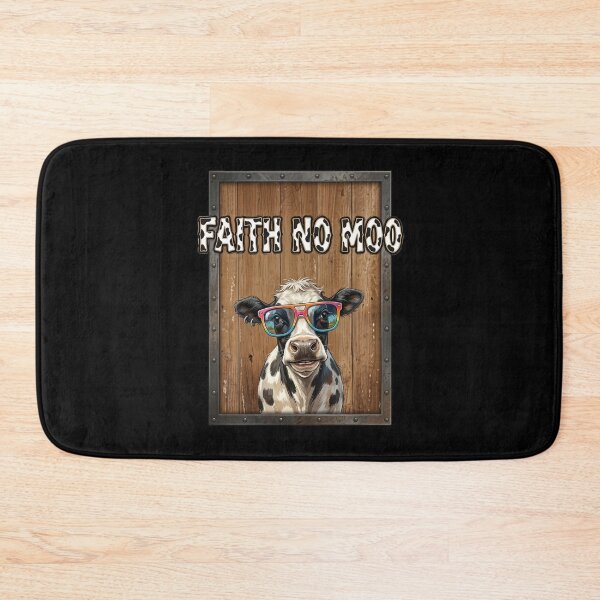 Item preview, Faith No Moo — Funny Cow Rock Parody Vintage Design designed and sold by Planet Utoppia.