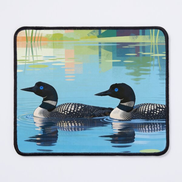 Item preview, Loons on the Lake — Electric Blue Eyes designed and sold by IsabellaBorduasArt.