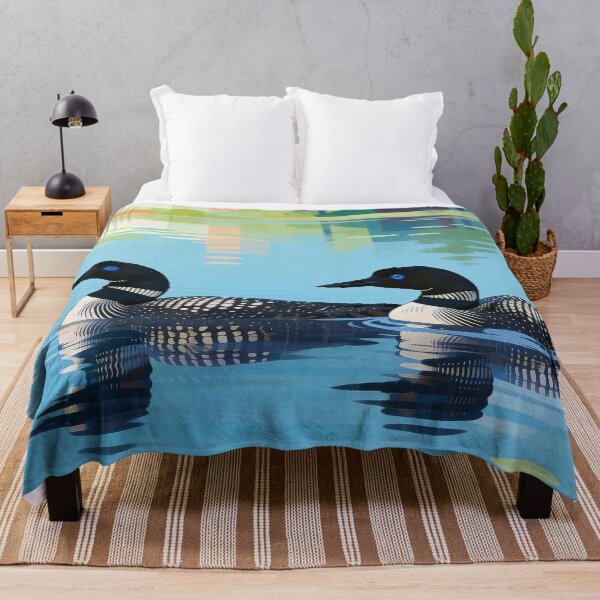 Item preview, Loons on the Lake — Electric Blue Eyes designed and sold by IsabellaBorduasArt.