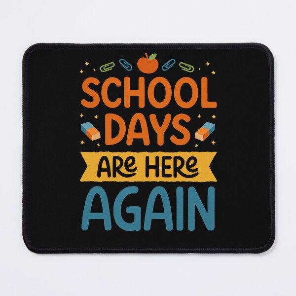 Item preview, School Days Are Here Again Back To School Teacher Typography Design designed and sold by Pixiorra.