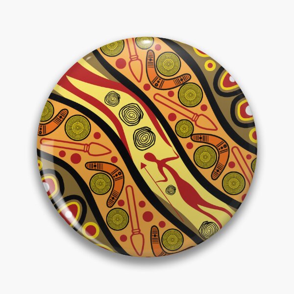 Item preview, Aboriginal Dot Painting Bedding Set Hunting Journey Ochre designed and sold by AboriginalartVI.