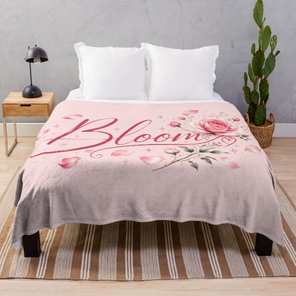 Item preview, Bloom Floral Typography | Elegant Pink Rose Aesthetic Design designed and sold by Roya10.